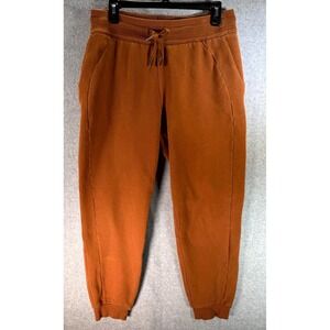 Lululemon Scuba Jogger Women's 8 Copper Brown High Rise Fleece Drawstring Ribbed